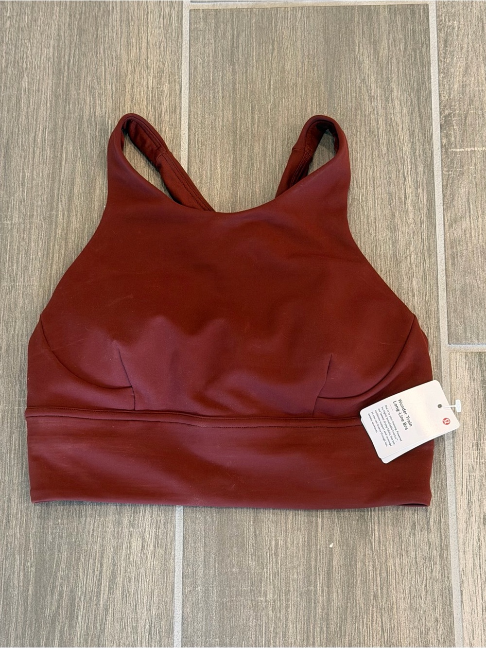 NWT Lululemon Wunder Train Long Line Bra 6 Dark Date